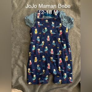 JoJo Maman Bebe baby boy’s seagulls outfit 12-18 M
